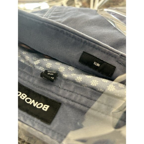 Bonobos Pants Men's 35x34  Blue Slim Fit Chino Flat Front Straight - Picture 7 of 7